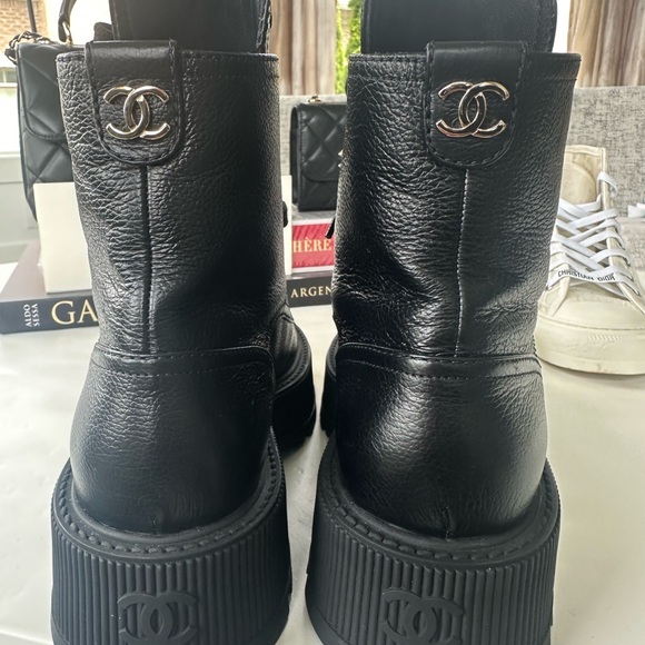 CHANEL
2023 Interlocking CC Logo Combat Boots - Picture 5 of 16